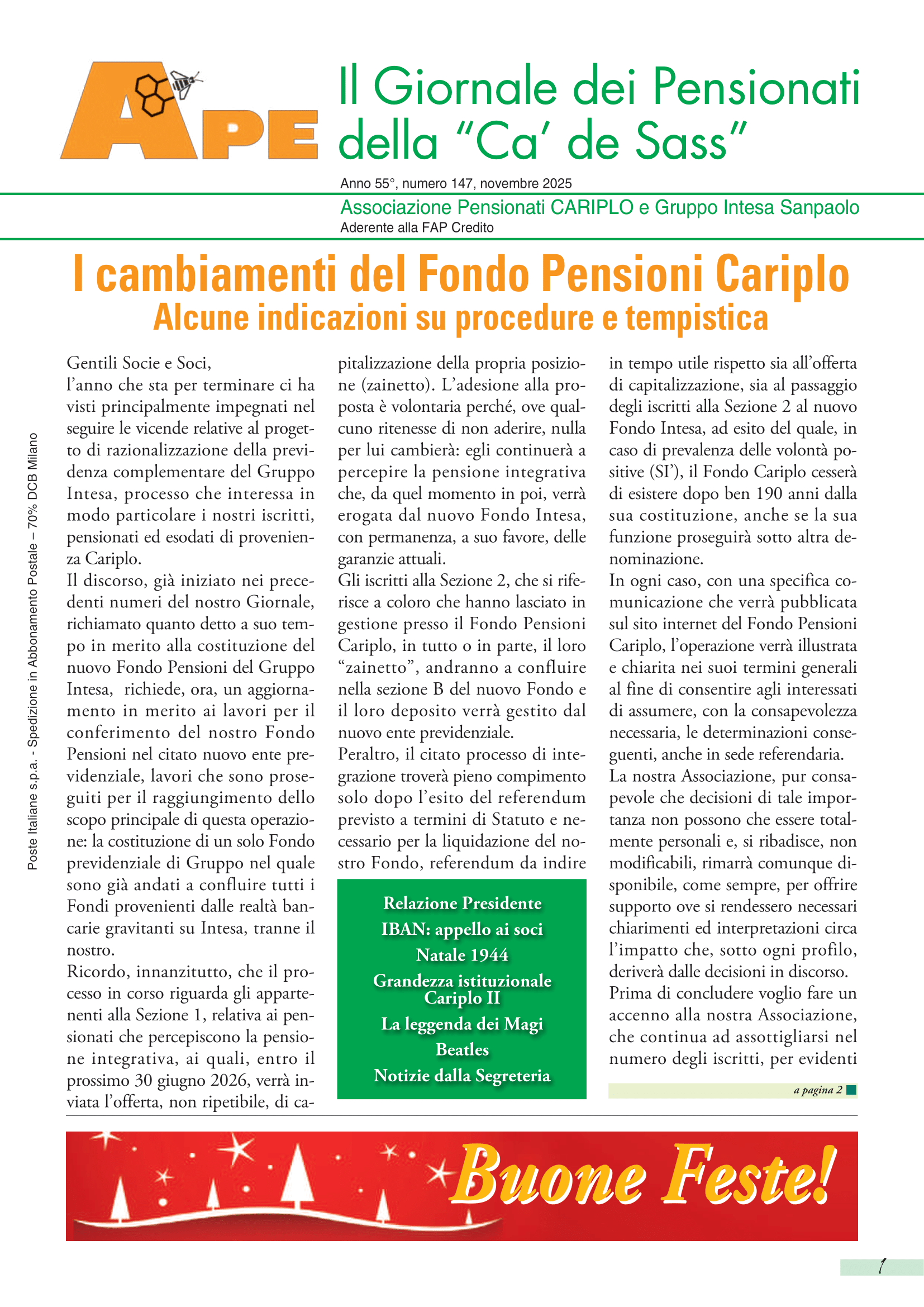 GIORNALE DI NOVEMBRE 2025